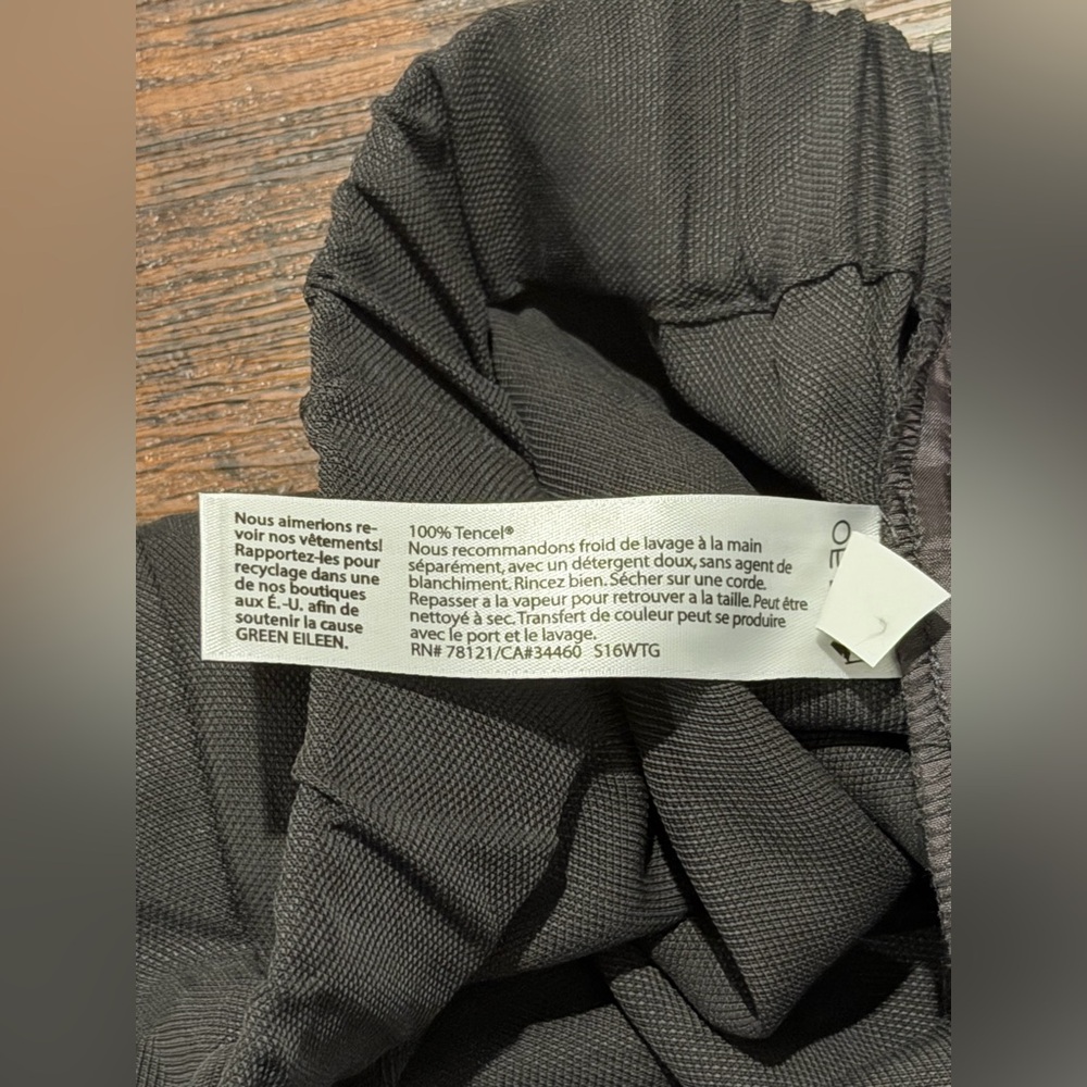 Eileen Fisher Wide Leg Pants Womens Size Medium Crop Pull On Grey Minimalist - Picture 10 of 11